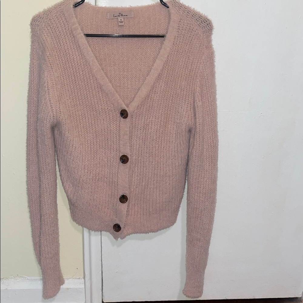 Women's Pink Sweater M Love Tree